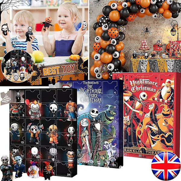 2022 Halloween Gaver 24 Dages Adventskalender Dukke Blind Udvalg Nedtælling Blind Box（B）