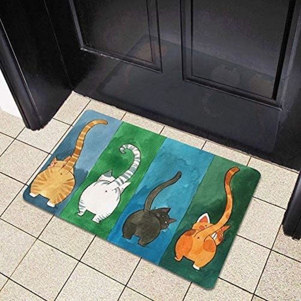 Kattmönstrad välkomstmatta, halkfri entrématta för utomhusbruk