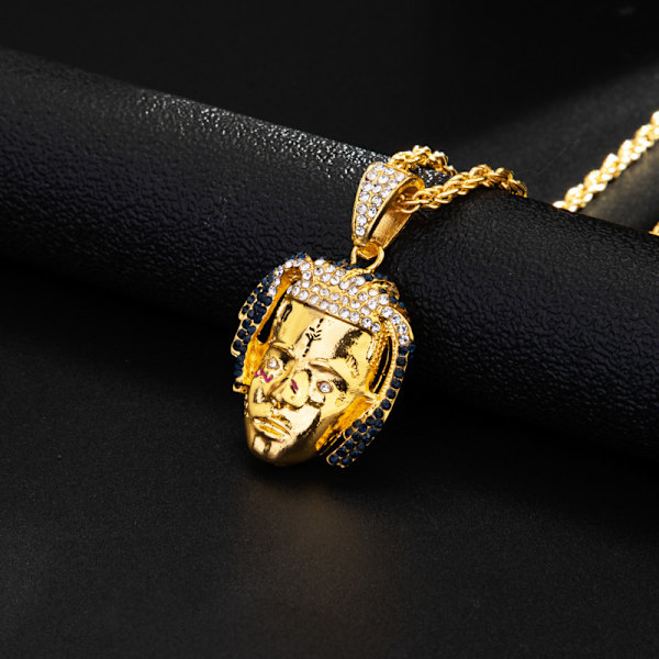 2PCS Hip-hop Rap Rapper Xxxtentacion Kaulakoru Riippuva Ketjulla Bling Cubic Zircon Cool Miesten Rock Biker