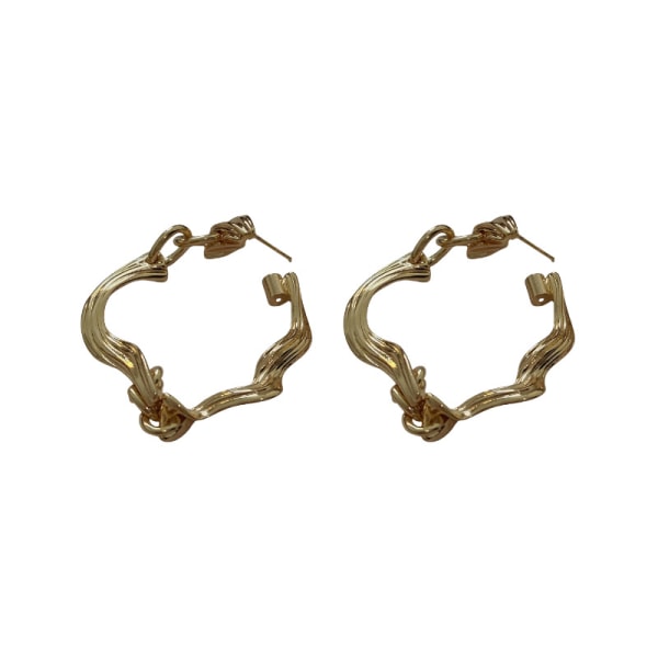 Exagéré rayé torsion géométrique 925 aiguilles argent boucles d’oreilles simple métal tempérament haut sens boucles d’oreilles