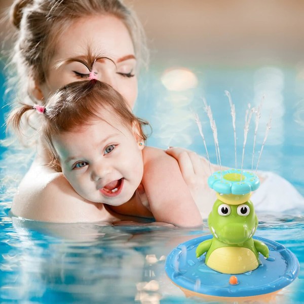 Baby , söt krokodil automatisk vattenspray Light Up Bathly sprinklerleksak, induktionssprinkler badkar duschleksaker