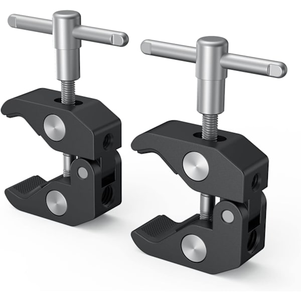 Super Clamp Pakke med 2 til Stativben, Kameramonitor, LED-lys
