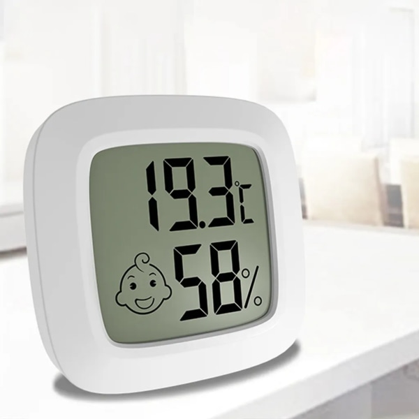 Mini LCD-termometer i ett stycke, digital hygrometertermometer, I