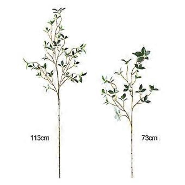 Eukalyptuksen lehti keinotekoinen oksa - 113cm tekokukkakasvi sisustukseen 113cm