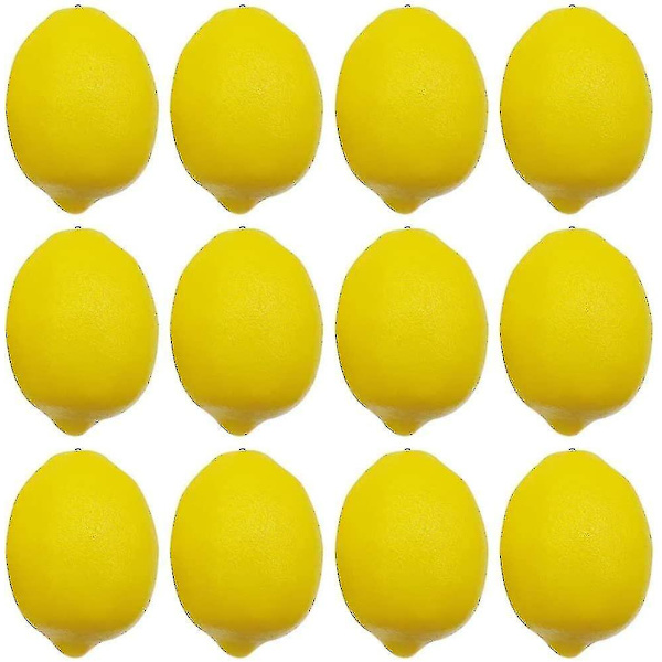 15 stk. kunstige citroner i farver