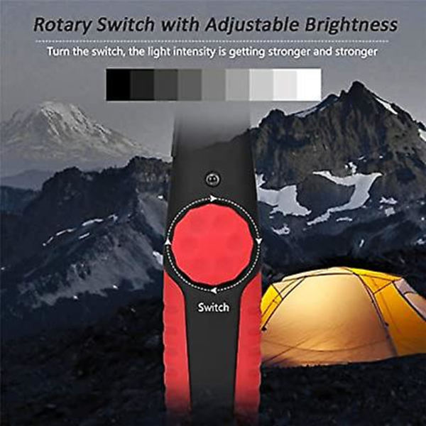 Led arbeidslys oppladbar Usb inspeksjonslampe, roterbar Cob arbeidslys slank lampe med roterende bryter og base