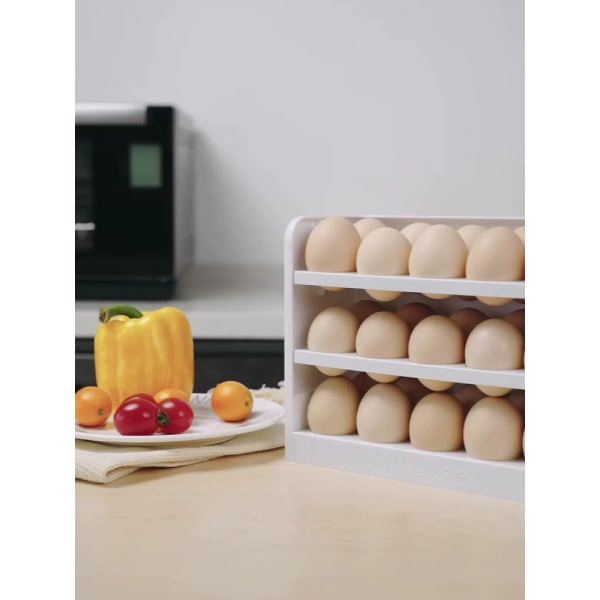 1 kpl jääkaapin kananmunapidike Uudelleenkäytettävä organizer organizer 3