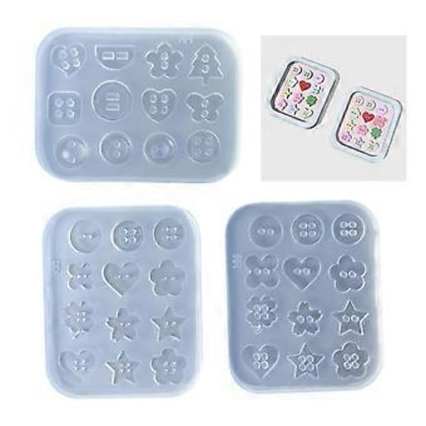 Multifunktionella Silikonformar Knapptema Hantverksmaterial för Chokladgodis och Fondant Perfekt för Bakentusiaster Style 2