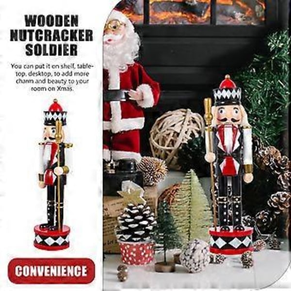 Jul-tema Trä Nötknäppare Prydnad Jul Dekorativ Ornament Juldekoration