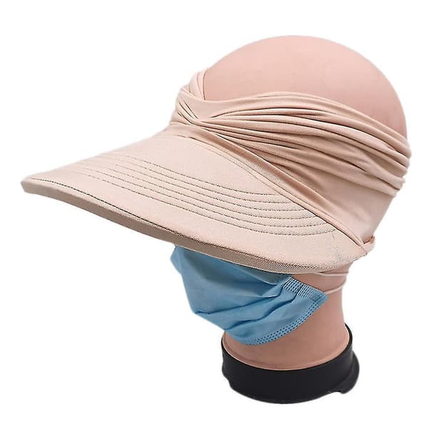 Baseball Sol Cap Sports Sol Visor Tom Hat Uv Beskyttelse Solhatte Kvinder Uv Beskyttelse Ild Strand（Kamel）