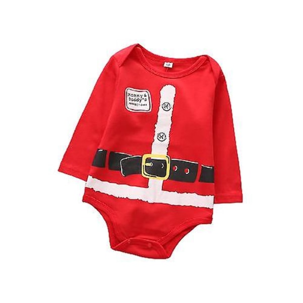 Santa-kostymedesign Nyfødt baby juleklær (95CM)