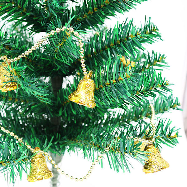 Innendørs julebjelle rød/gull God jul-kuler til