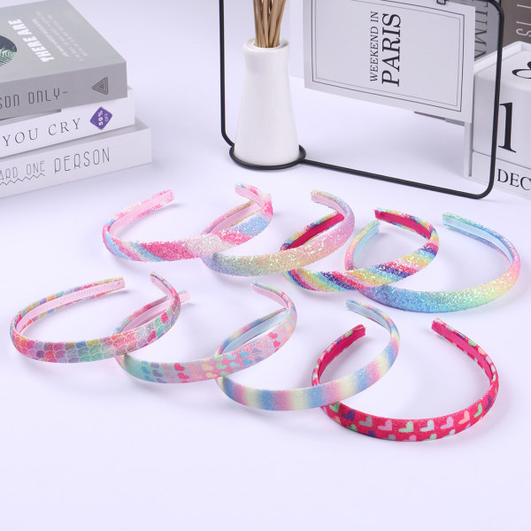 Rainbow Headbands 8 Pcs Sweet Hairband Children Head Bands For Gi