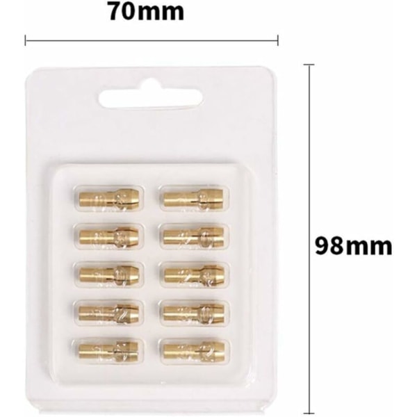10 stk. 0,5-3,2 mm præcisions messingpatroner til Dremel-bor - elektrisk chuck roterende værktøjer, LionKnight