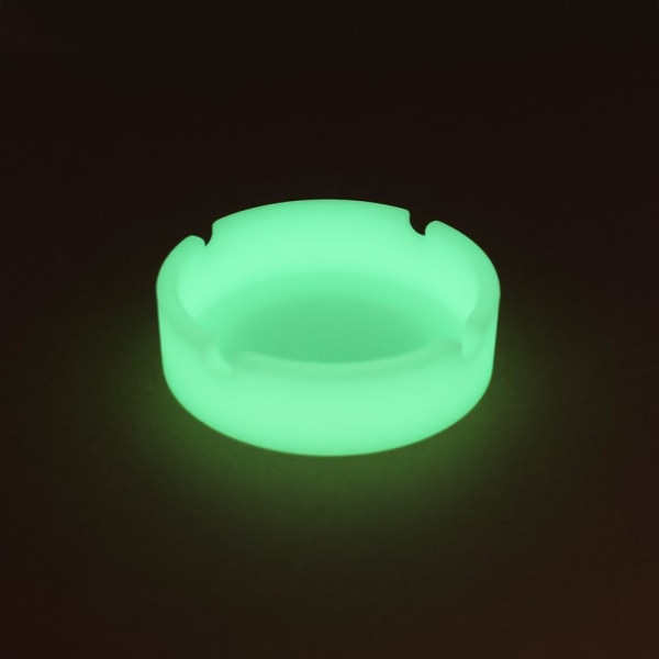 Luminous Silicone Gel Ashtray Light Circular Ashtray Practical Sm