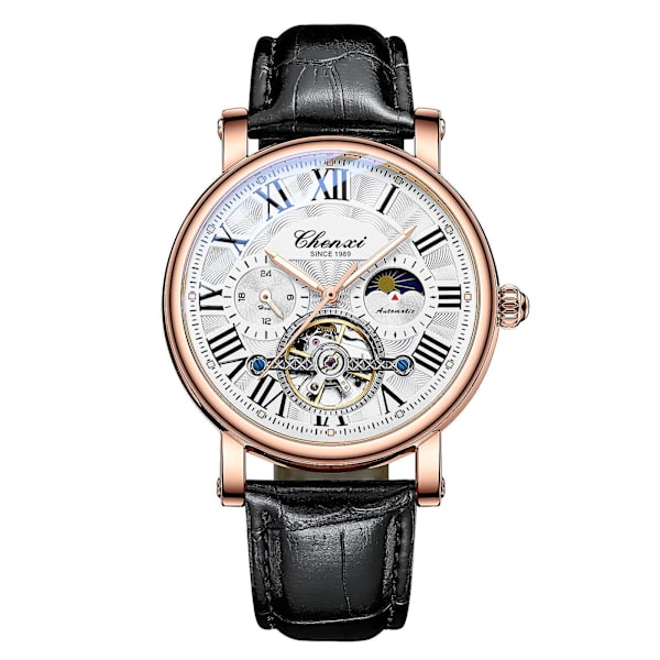 Ohpa-chenxi 8024 Herre Automatisk Mekanisk Håndleddsur Vanntette Klokker Rose Gull