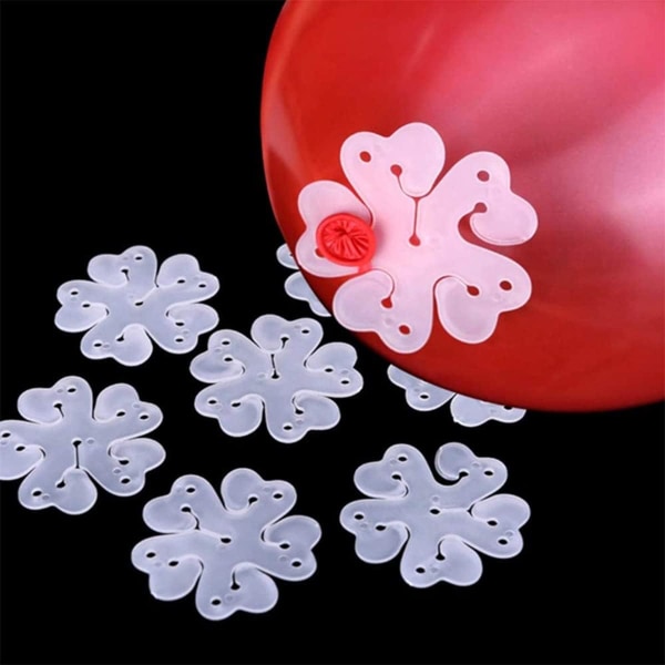 15 stk. Blomsterformede Ballonclips, Blomsterballonforbindelsestilbehør