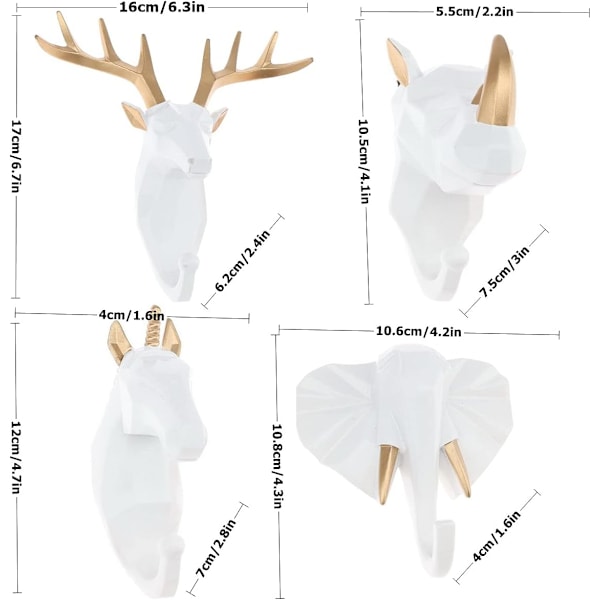 Hem Sovrum Dekoration Djur Ledande Hjort Krokar Harts Hartsvägg