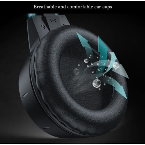 Sorte katteøre-hovedtelefoner, trådløse og kablede gaming-headset