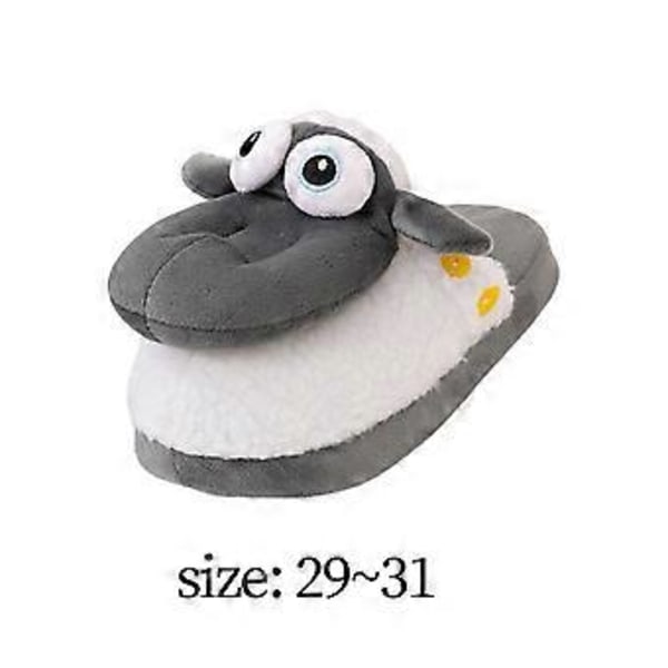 Varma Vintertofflor Kreativa Plyschtofflor Nya Lätta Slip-on Skor Vinter Skor Plysch Bekväma Tofflor (Barnstorlek 29 till 31) Child Code 29 to 31