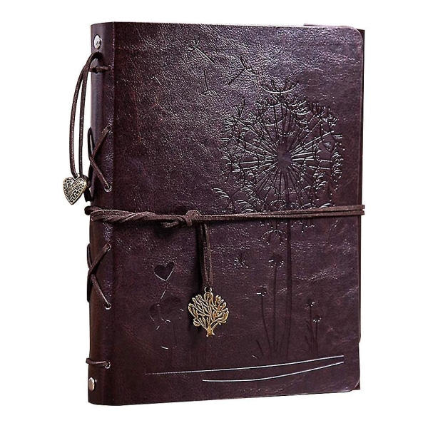 Skrapbokalbum, DIY Vintage Skrapbok med Självhäftande Sidor för Bröllopsgäster (Stil 3 Kaffe)