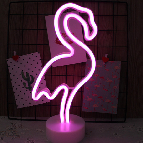 Flamingo Neon LED Väggdekoration USB/Neon Batteridriven Christ