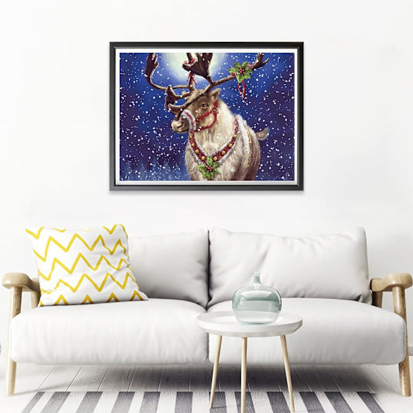 Hirven Timanttimaalaus Täydellinen Sarja, 30 * 40cm Joulukirjonta