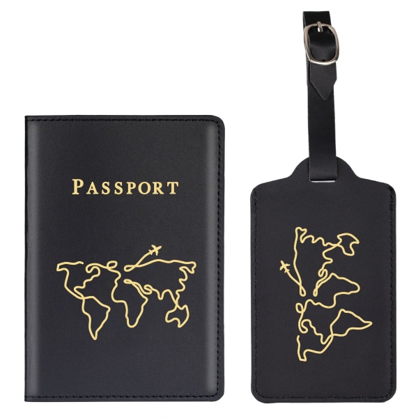 4 kpl Couvertures de Passeport 2 kpl etiquettes de Bagage 2