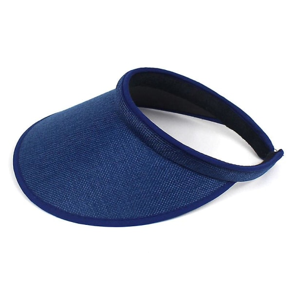 05 färger solskydd för kvinnor män, fukttransporterande UV-skydd cap, lång justerbar hatt för golfcykling (blå)