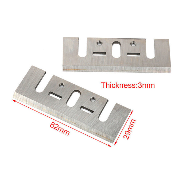 Ett par HSS träbearbetning manuell elektrisk hyvel ersättningsblad f