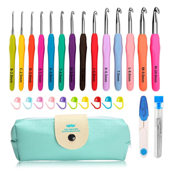 Virka all-in-one kit virkningsset färgglatt