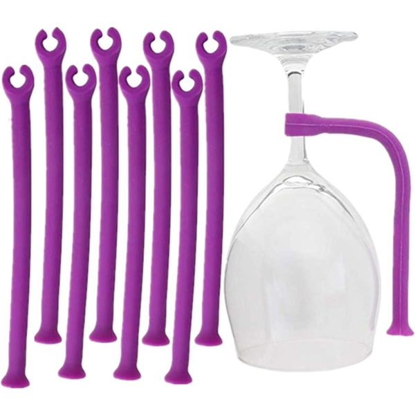 Dishwasher Safe Glass Holder Set of 8-Silicone Wine Glass Holder