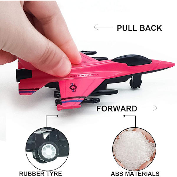 4 stk. flyvemaskiner legetøj diecast fly modeller sæt til drenge og piger - Die Cast træk tilbage fly model legetøj gaver, fantastisk til samling & festgave
