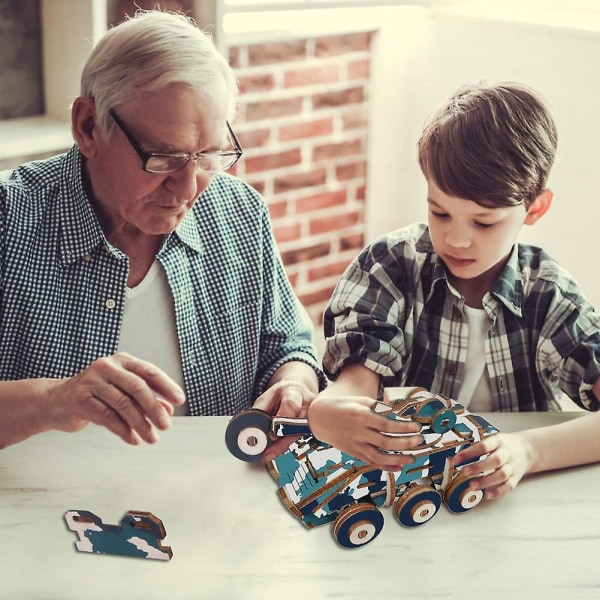 3D-trämodellpussel för barn Träpussel DIY-leksaker Presentset Modell Träkonstruktionssats