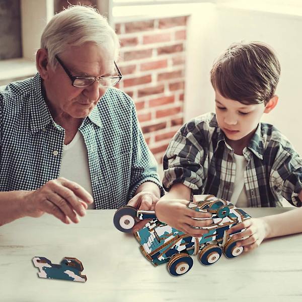 3D-trämodellpussel för barn Träpussel DIY-leksaker Presentset Modell Träkonstruktionssats (väderkvarn)