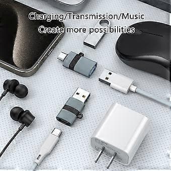 Kvalitets USB C Adapter USB C til USB Konvertere for Problemfri Enhedstilslutning OTG Support med Hul til Snøre Micro male to USB C