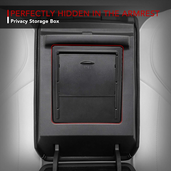 Tesla Model 3 Model Y Midterkonsol Organizer Armrest Skjult Opbevaring