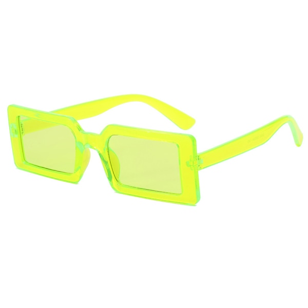 Solglasögon Fluorescerande gröna solglasögon Catwalk Square Party