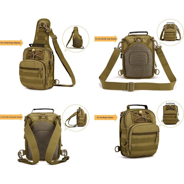 Crossbody väska Militär Taktisk axelväska Molle Messenger Bag