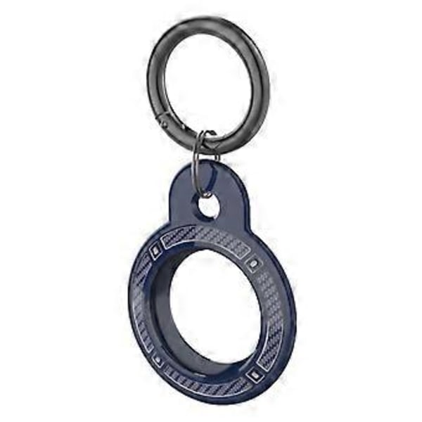 AHASTYLE WG40 Apple AirTag Bluetooth Tracker TPU-kotelo Suojakuori Rengaslukolla Midnight Blue