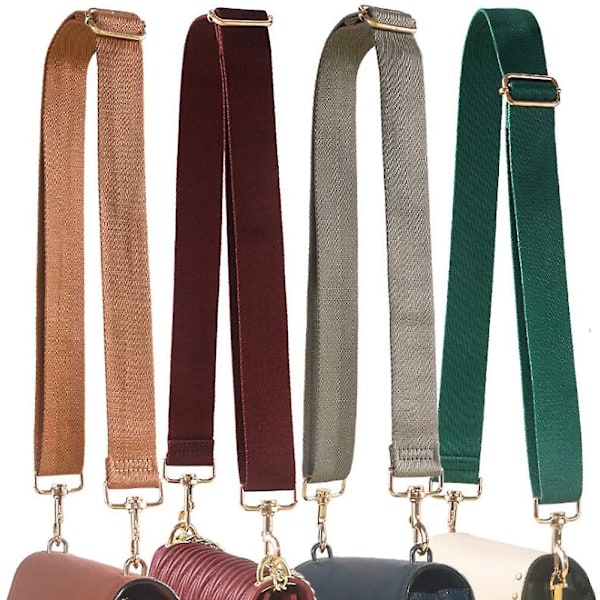 Justerbara axelremmar, väska rem, bärrem för axelväska, bred axelrem, justerbart bälte för crossbody handväska, plånbok.
