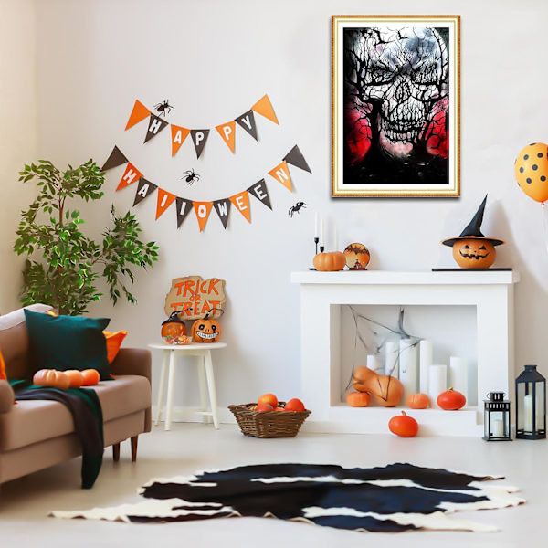 （31）2 kappaletta DIY-timanttimaalausjoukko, 5D joulukirjonta