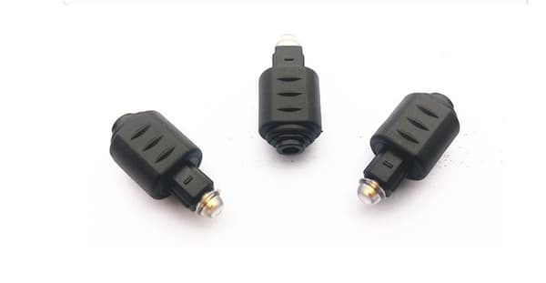 5 stk. Mini 3,5 mm Jack til Toslink Han til Hun Optisk Forbindelse Lydadapter til fremragende lydkvalitet - Pakke