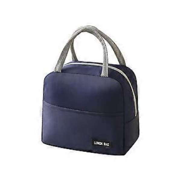 Yksivärinen twill-kangas Bento-kassi, kannettava eristyskassi, paksuuntettu opiskelijan lounasrasia, lounaskassi, lounaskassi