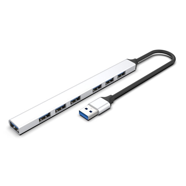 USB en sju portars hubb med sju expanderande portar, multifunktionell dockningsstation för datorförlängning