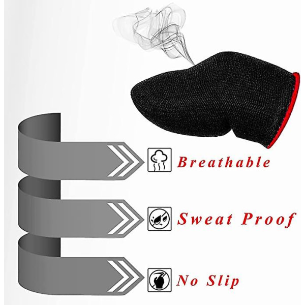 Mobile Finger Sleeves For Gaming, Anti-sweat Thumb Sleeves For Mobile Breathable Pro Gaming Finger Gloves, 2 Pair