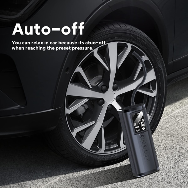 AP2-P Autonrengaspainepumppu ja virtapankki (2in1) 150PSI Pyöränpumppu Mini