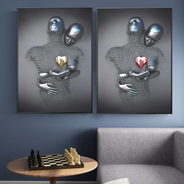 Metal Character Embrace -veistoskehys, kehyksetön juliste, seinäkuva