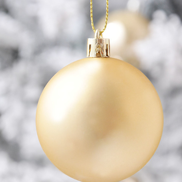 24 stycken gyllene julgranskulor 3 cm