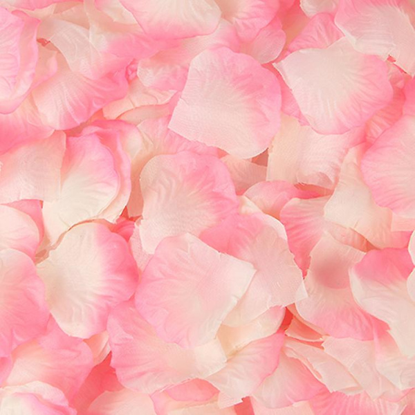 1000 st konstgjorda röda sidenrosblad bröllopsblomsterdekoration, idealisk för bröllop, alla hjärtans dag och frieri dekoration（D）
